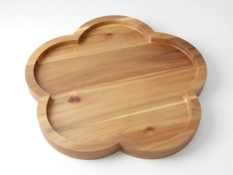 Star-shaped acacia platter